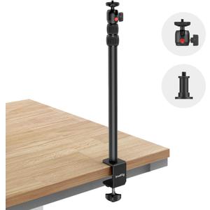 SmallRig Camera Desk Mount Table Stand, Adjustable Light Stand 15"-35", Tabletop C Clamp for DSLR Camera, Ring Light, Live Streaming, Photo Video Shooting