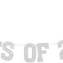 2026 Graduation Decorations - Silver Glitter Class of 2026 Banner, We are So Proud of You, Congrats Grad 2026, 2026 Graduation Party Decorations (Pre-Assembly) (Silver)