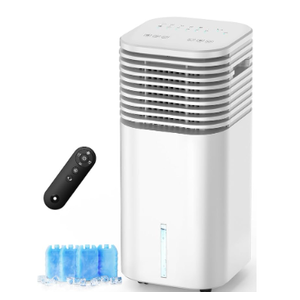 FANCOLE Windowless Portable Air Conditioners with 4Modes & 3Speeds, 15H Timer for Smart Auto-off, 2Gal Tank for 20H Cooling, Evaporative Air Cooler 17 FT Remote, 120° Swing Swamp Cooler No Hose Needed