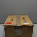 Conciseer Modern 42 Inch Ceiling Fans with Lights and Remote, Bedroom Living Room Office, Flush Mount, 18W 3CCT Dimmable, Dual Color 3 Blades 6 Speed Reversible Quiet DC Motor, Black/Wood Grain