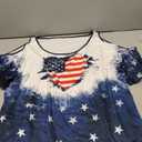 MYHALF Plus Size American Flag Shirt Women 4th of July Shirts Patriotic Cold Shoulder T-Shirt Summer Short Sleeve Tops 3XL