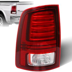 Peforway LED Tail Light Assembly with Bulbs Fit for 20132018 Ram 1500/2500 20142018 Ram 3500 Rear Lamp Left Driver Side Smoke Lens Replacement 68093081AB 68093081AC CH2800202