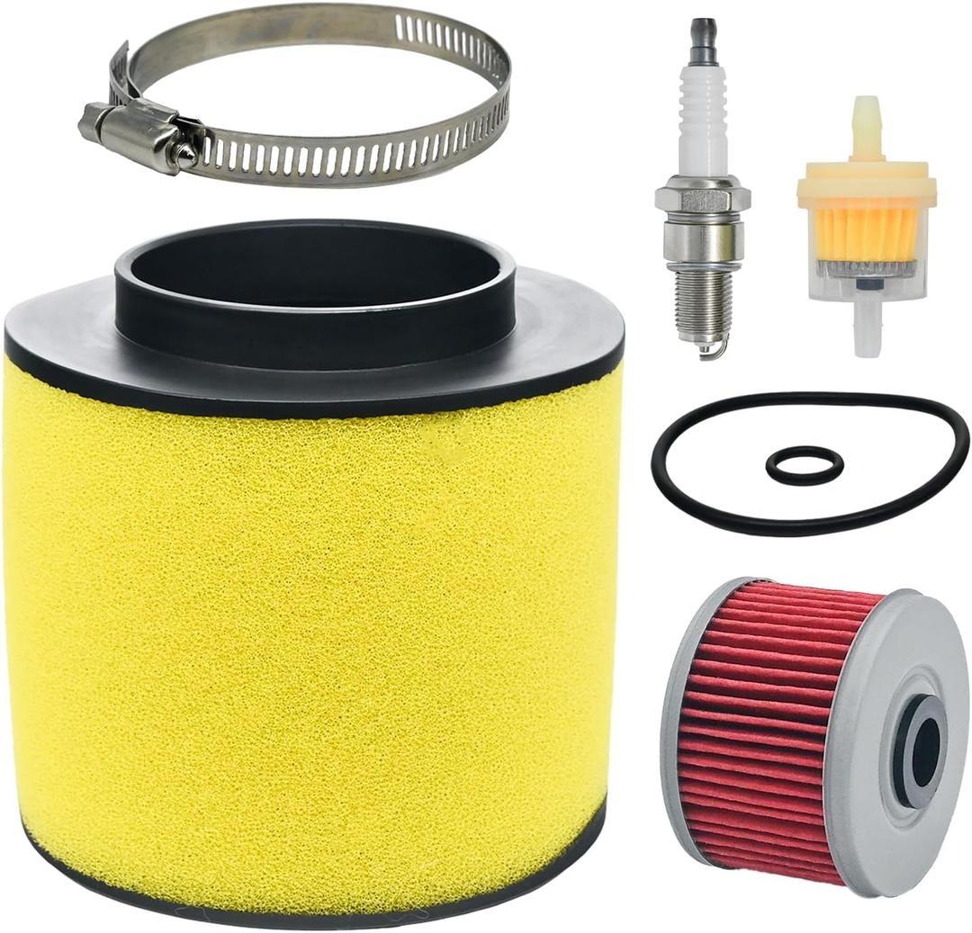 Foreman 450 Air & Oil Filter Replacement for Honda Rancher 350 TRX350 2000-2006 17254-HN5-670 400 TRX400 TRX450 1995-2004 17254-HC5-900 with Spark Plug Change Kit