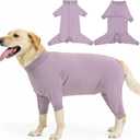 LIANZIMAU Dog Surgery Recovery Suit Full Body Alternative to Cone with Leg Sleeves Comfortable Spay Neuter Suit for Female Male Dogs Postoperative Protective Pet Clothes Pink XXXL