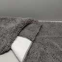 LOCHAS Luxury Bathroom Rug Shaggy Bath Mat 24 x 60 Inch, Washable Non Slip Bath Rugs for Bathroom Shower, Soft Plush Chenille Absorbent Carpets Mats, Gray (Grey)