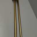 Warm Gold Curtain Rods for Windows 28 to 48", 1-Inch Blackout Curtain Rods with Aluminum Brackets and End Cap Finials, Adjustable Drapery Rods for Sliding Glass Door/Bedroom/Kitchen/Living Room Etc.