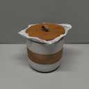 Ceramic Jar with Lid, Coffee Container Kitchen Food Storage Jars for Spice Sugar Tea Bag, Stackable Decorative Jars for Countertop, White & 18 fl.oz