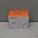 RORSOU R10 Over-Ear Headphones with Microphone, Lightweight Folding Stereo Bass Headset with 1.5M No-Tangle Cord, Portable Wired Headphones for Smartphone Tablet Computer MP3 / 4 (Black)