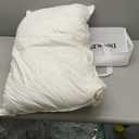 Luxury Goose Feather Down Pillow, 3-Chamber 5 Star Hotel Pillow for Deep Sleep, Soft Bed Pillows for Neck Pain Relief, Perfect for Side, Back Sleepers, 100% Cotton Shell (1 Pack,King(20"x36"))