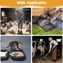 Chicken Poop Scooper, Large Metal Chicken Coop Scoop for Stand with Adjustable Stainless Steel Long Handle, Litter Sifting Shovel for Chicken Coop and Pet Waste Cleaning