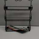 Spectrum Diversified Scroll Spice Wall Mount Rack, Black (3-Tier, Beauty & Nail Polish)