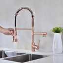 Avola Classical Copper Kitchen Faucet with Pull Down Sprayer, Rose Gold Kitchen Sink Faucet with Pot Filler Single Handle Commercial Tap for Bar Laundry RV Utility Sink