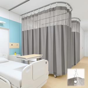 2 Pcs 180"W x 84"L /15 x 7FT Hospital Curtains with Grommet Top
Flame Retardant Medical Privacy Divider with Grommets, Fire Resistant for Clinic Lab Hospital, Cubicle Room Partition