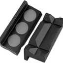Aluminum 4" Vise Jaws Pads, Magnetic Reversible Pipe Vise, AN Fitting Vice Jaw Covers, Professional Grade Multi-Purpose Vise Jaw Protective Inserts for Any Metal Bench Vice (4", Black)