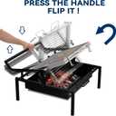 Rotating Charcoal Grill, Heavy-Duty Professional Flip Grill
303 SQ.IN. Large Cooking Surface, Detachable Grill, for 3-8 People, for Camping, Tailgating, Patio