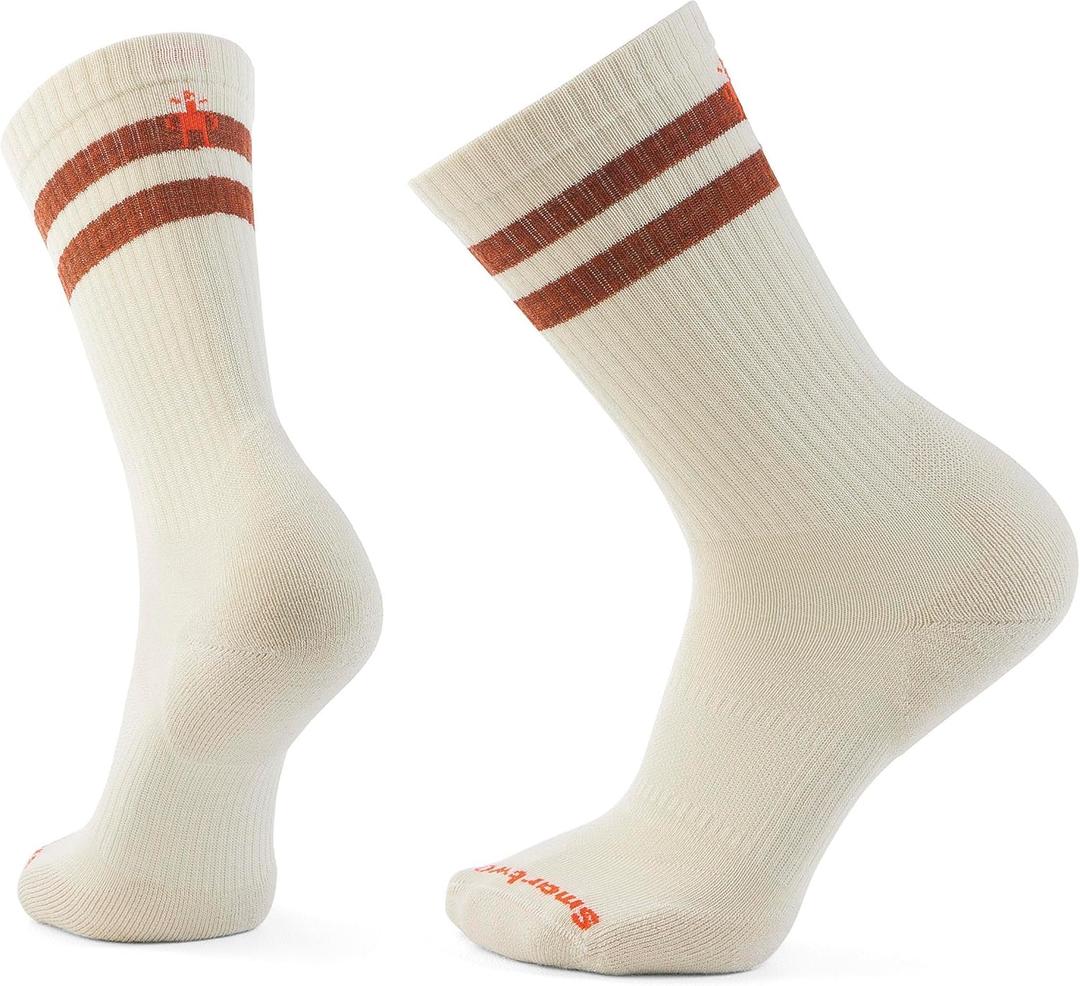 Smartwool Unisex Everyday Athletic Striped Crew Socks (Medium, Natural)