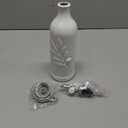 20 Oz Ceramic Olive Oil Dispenser Bottle, with Stainless Steel Spout & Funnel, Ideal for Oil, Vinegar, Coffee Syrup & Liquids (White)