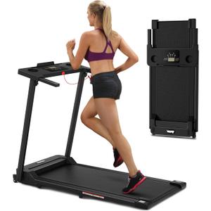 3.0 HP Foldable Portable Folding Small Treadmills for Home Office with 300 LBS Capacity, Walking Running Exercise Electric Compact Treadmill with LED Display