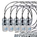 E12 Socket,Ceramic Chandelier Socket E12 Bulb Lamp Holder,Light Socket with Wire Lead for E12 Incandescent LED Light Bulb (10-Pack)