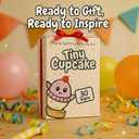 Friendship Gifts for Women - Handmade Positive Crochet Cupcake with 30 Cute Affirmation Cards for Emotional Support | Birthday Gift for Women, Best Friend, Bestie, Coworker | Mothers Day Present Idea