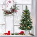 3 FT Battery-Operated Tabletop Holiday Decoration with 81 PVC and Pine Needles