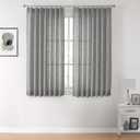 Vision Home Pinch Pleated Gray Semi Sheer Curtains Textured Light Filtering Window Curtains 63 inch for Living Room Bedroom Rayon Blended Charcoal Grey Pinch Pleat Drapes with Hooks 2 Panels 40"Wx63"L