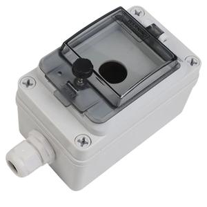Outdoor IP66 Single-Hole Push Button Switch Box, 22Mm Waterproof Control Enclosure with Shield, Gray Plastic Housing