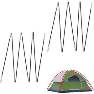 Tent Poles Replacement Compatible with Coleman 2 Person Sundome Camping Tent, Pre-Assembled Replacement Poles for Coleman, Easy to Install, Lightweight Fiberglass, 2 Pack