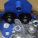 VEVOR Manual Trolley, 2200 lbs/1 Ton Load Capacity, Push Beam Trolley with Dual Wheels, Adjustable for I-Beam Flange Width 2.5" to 7", Heavy Duty Alloy Steel Garage Hoist for Straight Curved I Beam