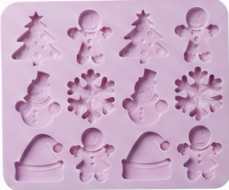 Ciieeo 1pc Christmas Silicone Baking Molds Creative Biscuit Moulds for Boys and Girls Festive Cake Moulds for Fun Cookie Making Tool for Christmas Parties