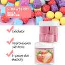 Strawberry Body Scrub,Exfoliating product, 150g/5.29 oz, lmproves skin tone and skin elasticity, suitable for rough and dry skin, excessive keratin buildup, and uneven skin color.