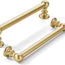 khtumeware 2 Pack 5 inch(128mm) Hole Center Brushed Gold Cabinet Pulls Solid Heavy-Duty Matte Gold Kitchen Cabinet Hardware for Drawers Dressing Table Bathroom Handle