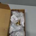 Aged Brass Knobs 12 Pack, Solid Warm Gold Cabinet Knobs, Antique Brass Drawer Knobs, Champagne Bronze Kitchen Cabinet Hardware,Diameter 1-1/5"