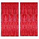 Pack of 2, Colorfast FOIL Fringe Curtain Backdrop for Birthday, Graduation Celebration, Bachelorette, Valentines Party Celebration, Event Decoration (Color may vary)