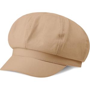 Women Newsboy Cap Visor Beret Hats Soft 8 Panels Vintage Cabbie Hat Octagonal Cap for Women Solid Color Summer Hats