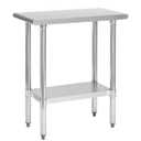 Hally Stainless Steel Table for Prep & Work 30 x 15 Inches, NSF Commercial Heavy Duty Table with Undershelf and Galvanized Legs for Restaurant, Home and Hotel