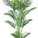 4.5FT Artificial Palm Tree,Faux Areca Palm Plant with Real Touch Leaves and Adjustable Branches,Fake Tropical Palm Tree for Home Office Indoor Outdoor Modern Decoration