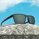 KALIYADI Polarized Sunglasses for Men, Lightweight Sun Glasses with UV Protection for Driving Fishing Golf ((3 Pack) Black/G15/Brown)