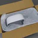 MOPALL Small Bathroom Trash Can with Lid, 2.6 Gallons / 10 L Slim Plastic Garbage Bin with Pop-Up Lid, Mini Waste Basket Can Dog Proof for Kitchen, Bedroom, Office, Laundry, Toilet, Rv, White