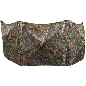 Ameristep Throwdown Ground 3D Leafy Die-Cut Camo Ultra-Compact Easy-Setup Three-Panel Low-Noise Run-and-Gun 2-Person Hunting Blind