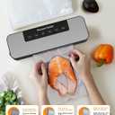 Vacuum Sealer for Food,Food Vacuum Sealer Machine Portable Compact with Auto Seal, Dry & Moist Modes for Sous Vide, Meal Prep, Marinator, Food Storage & Leftovers, Includes Vacuum Sealer Bags(silver)