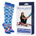 Nurse Yard Compression Socks for Nurses - Women & Men - 20-30mmHg Graduated Compression, Zero-Toe Compression, For Medical Staff, Nursing, Athletic Support Such As Running, Cycling, Hiking - 1 Pair S-M