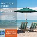 EliteShade USA 10-Year-Non-Fading 9Ft Market Patio Umbrella, UPF 50+ UV Protection Performance Sun Umbrella, Heavy Duty Commercial Grade Outdoor Table Umbrella with Crank & Tilt, Windproof Vented Top for Garden, Pool, Deck and Outdoor Playsets, Forest Green