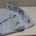 MIULEE Linen Texture Curtains for Bedroom Solid 100% Blackout Thermal Insulated Stone Blue Curtains Grommet Room Darkening Drapes Luxury Decor for Living Room Nursery 52x72 Inch (2 Panels)