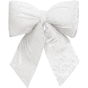KI Store White Extra Large Plush Velvet Bows 16.5-Inch Christmas Bow Tree Topper for Christmas Tree Decoration Door Window Decor