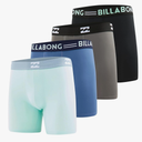 Billabong Mens Underwear 4 Pack Microfiber Performance Boxer Briefs for Men Medium
