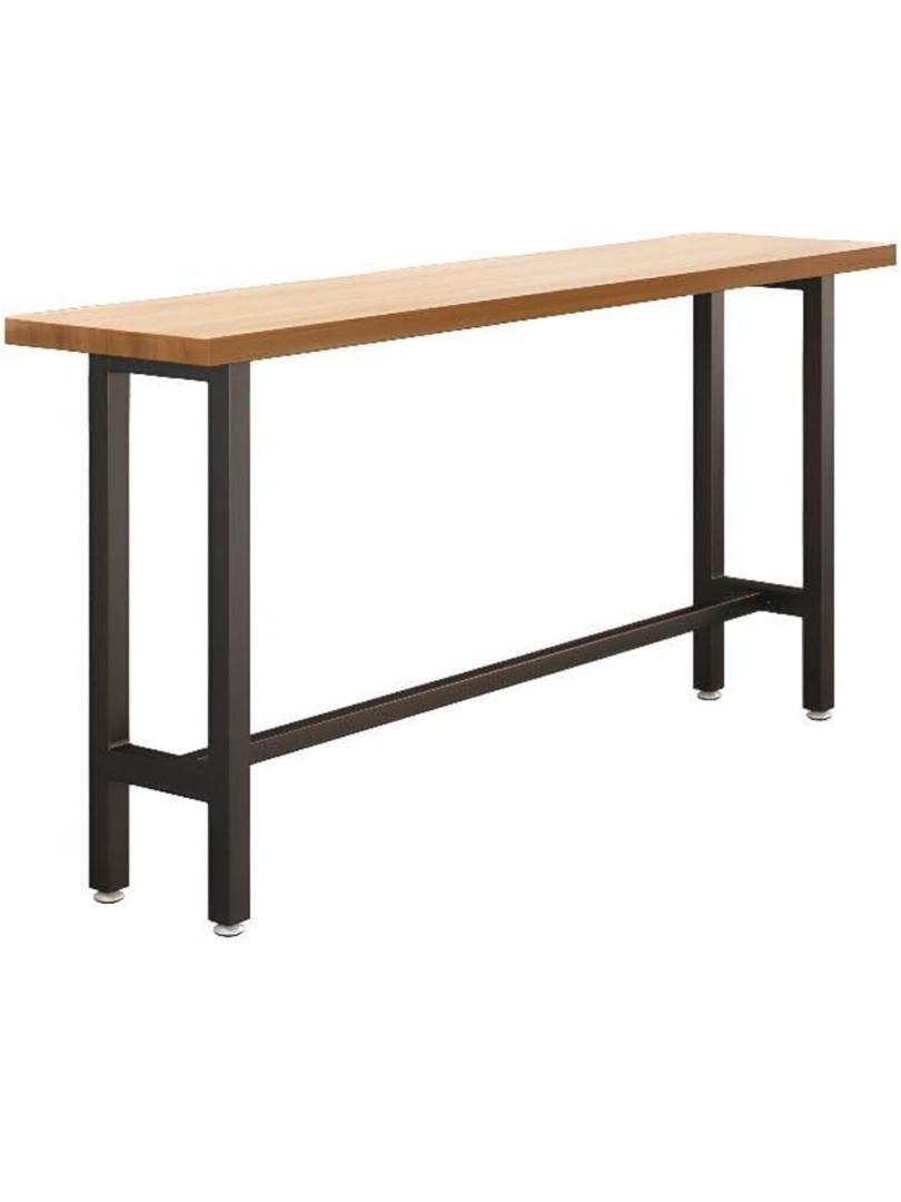 Modern Bar Table Solid Wood Bar Height Table Window Table for Living Room, Foyer, Small Space, Without Chairs 94.5" L x 15.7" W x 41.3" H