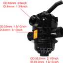 272526 262506 Sand Filter Multiport Valve 6-Way Clamp Style Valve 1-1/2 in Compatible with Pentair Sand Dollar Tagelus Starbright Pool and Spa Sand Filter Replaces 262506