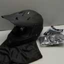 OUMURS Adult ATV Dirt Bike Helmet with Goggles Gloves & Mask Adjustable Sun Visor Motorcycle Adult Helmet Off-Road Motocross Downhill Moped MX for Unisex-Adult-Matte Black, XL