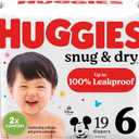 Huggies Snug & Dry Baby Diapers, Size 6, 19 Count